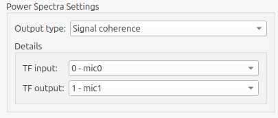 Overview of the signal coherence settings