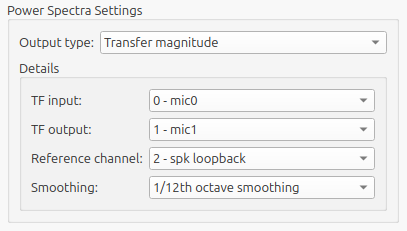 Overview of the transfer magnitude settings